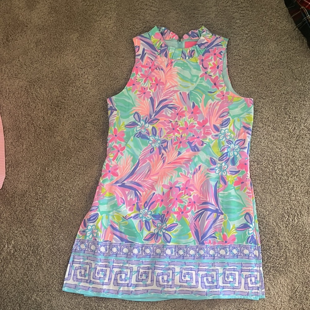 Lilly Pulitzer skort romper with built in shorts.   High neck.